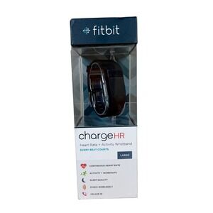 Fitbit Charge 2 HR Heart Rate Monitor Fitness Wristband Tracker-Black Large‎